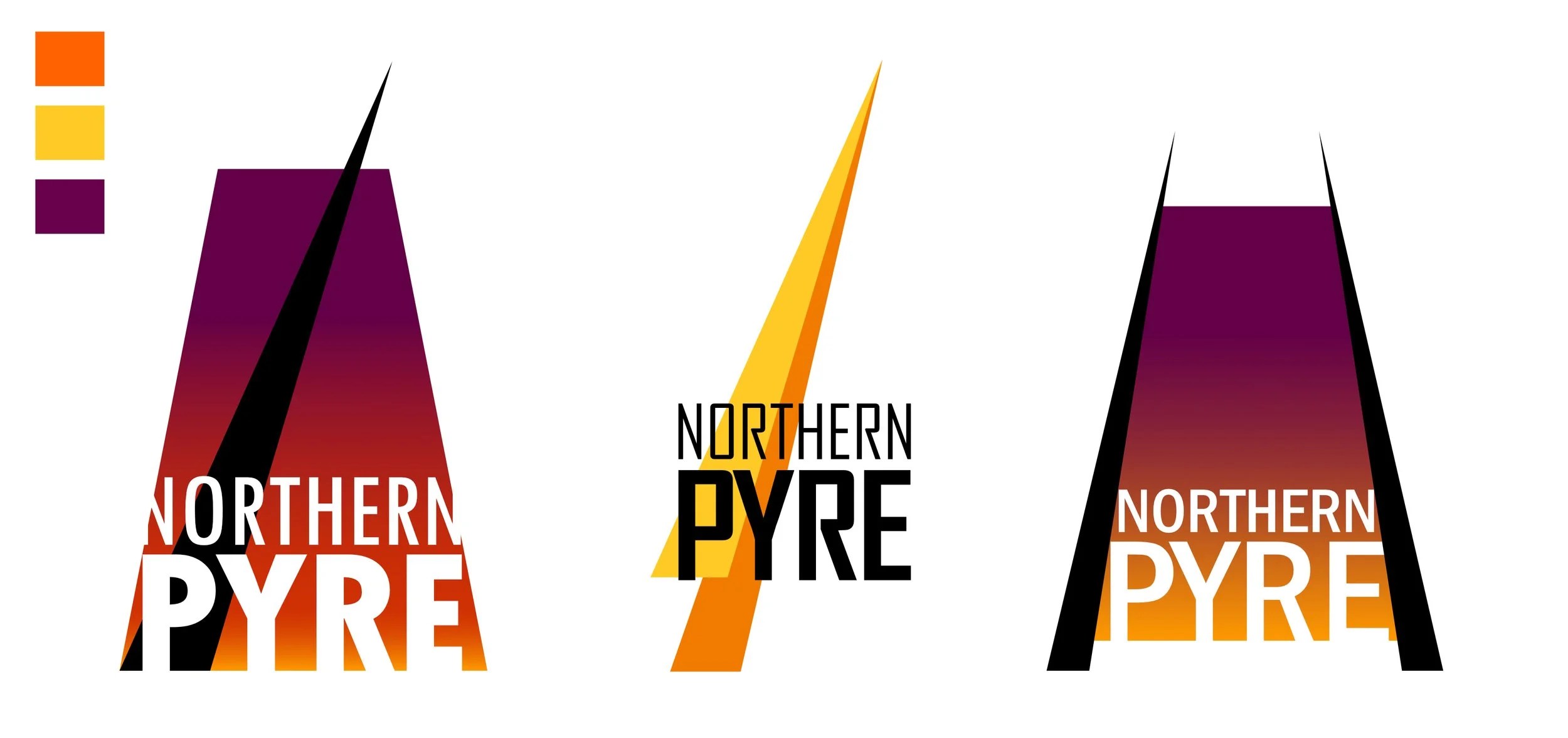   First vector attempts, with different font ideas.  