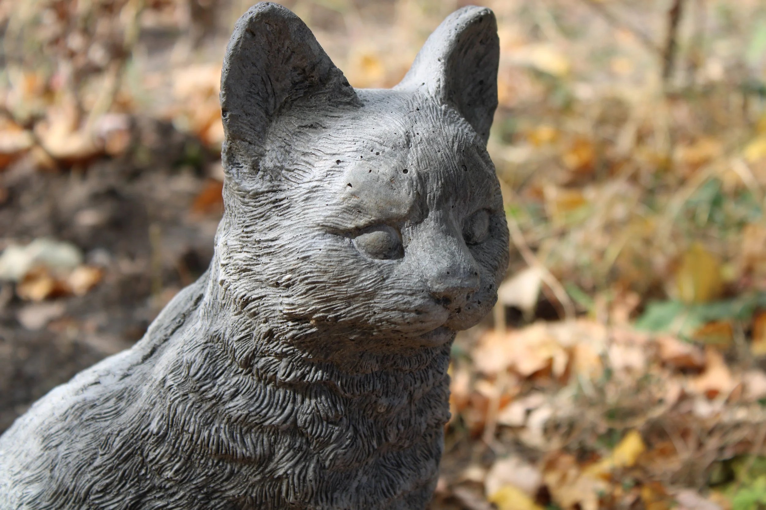 Garden statue of a cat